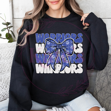 Warriors Stacked w/ Bow School Spirit Shirt